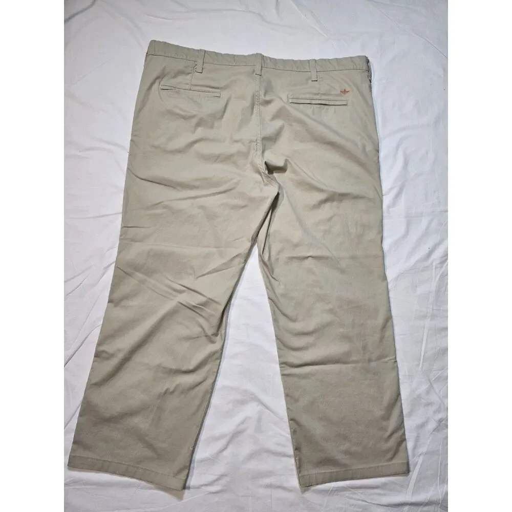 Dockers Khaki 5 Pocket Size 42 x 30 Chino Pants Zippered Side Pocket - 62